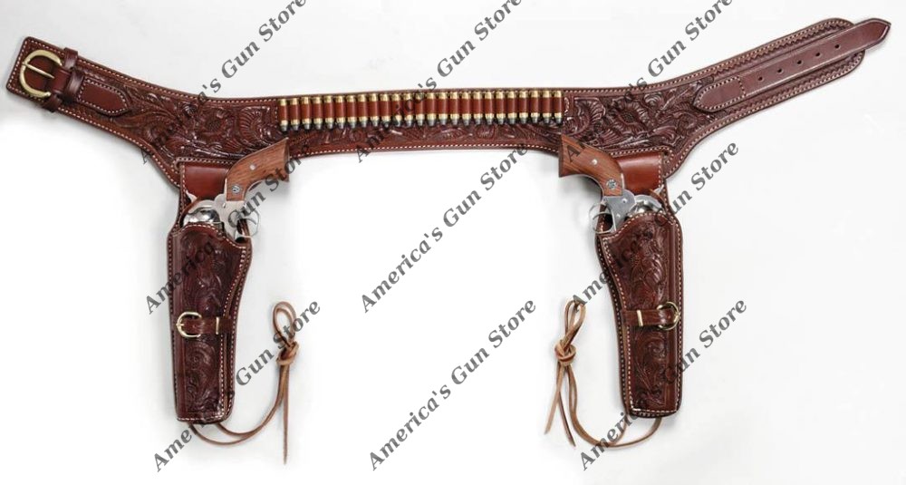 Hand-Carved Two Gun Western Rig - America's Gun Store, LLC