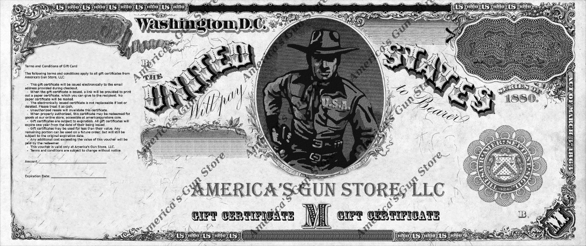 Gun Gift Certificate Template